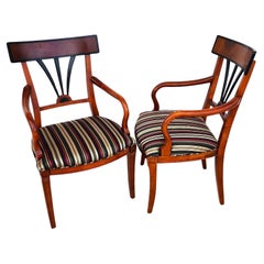 Harrods Biedermeier Armchairs Pair
