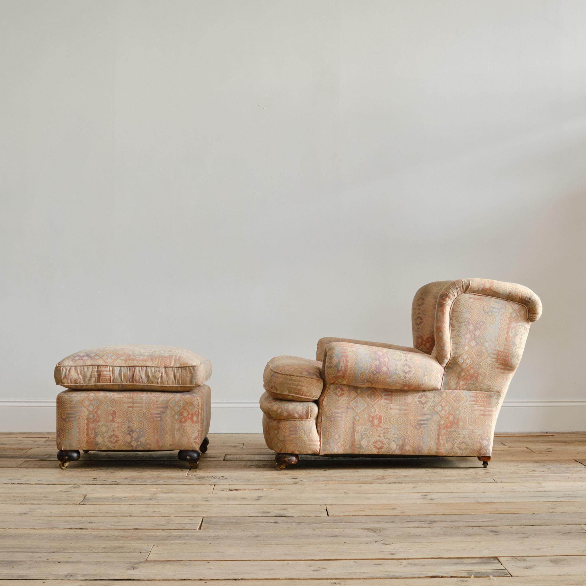 Sillón y reposapiés Harrods Country House Haya en venta