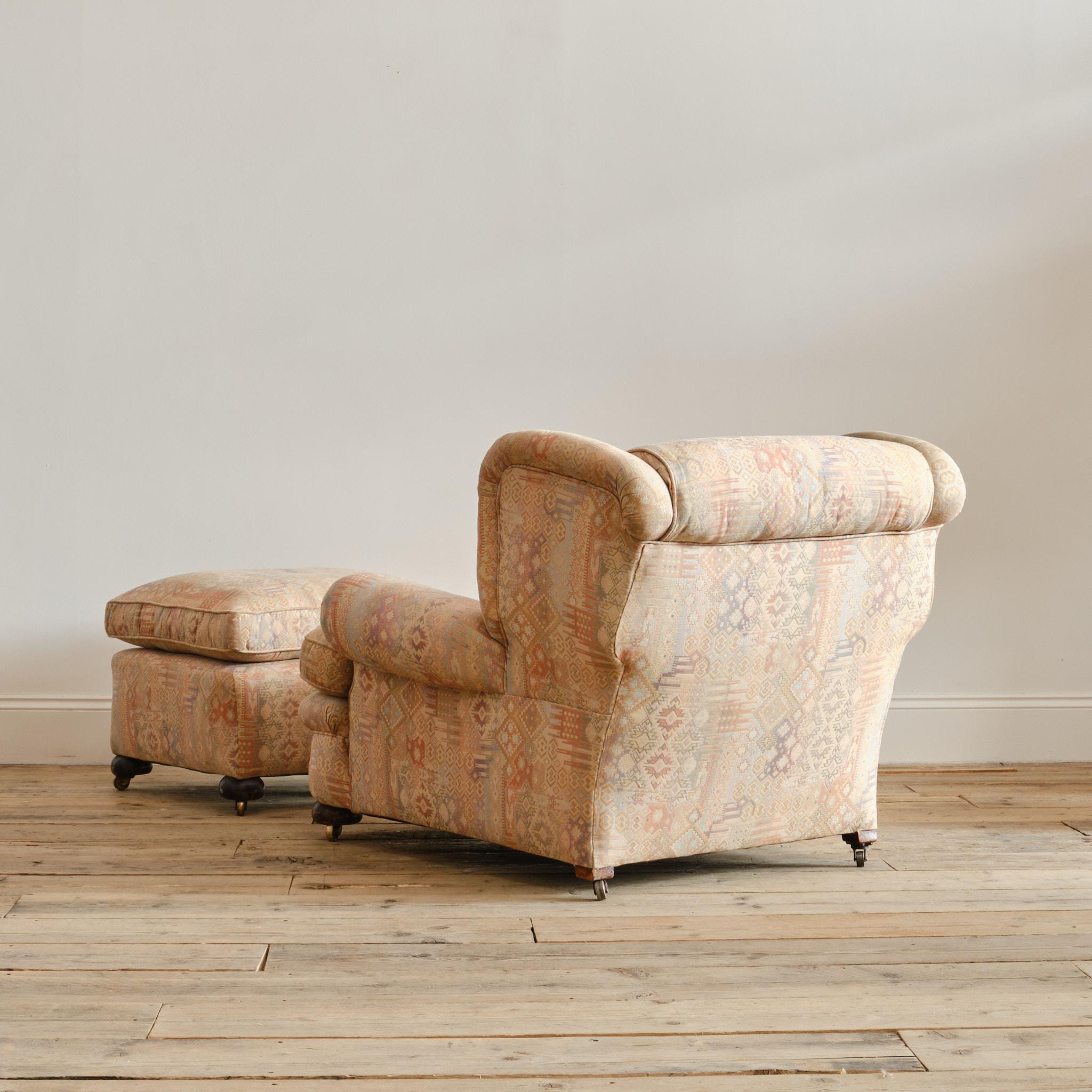 Sillón y reposapiés Harrods Country House en venta 1