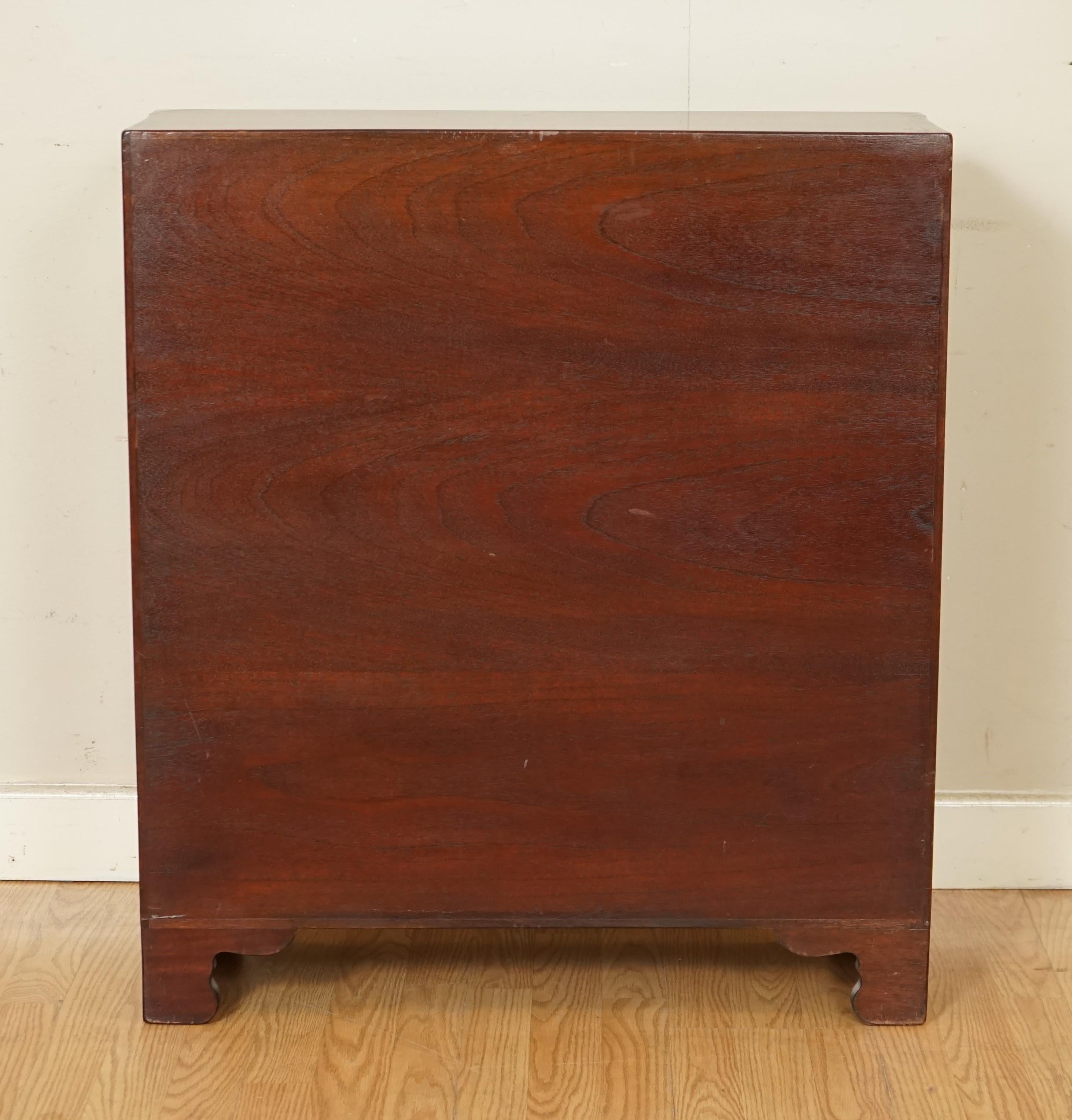 Harrods Kennedy Military Campaign Chest of Drawers Mahogany Side Table 5