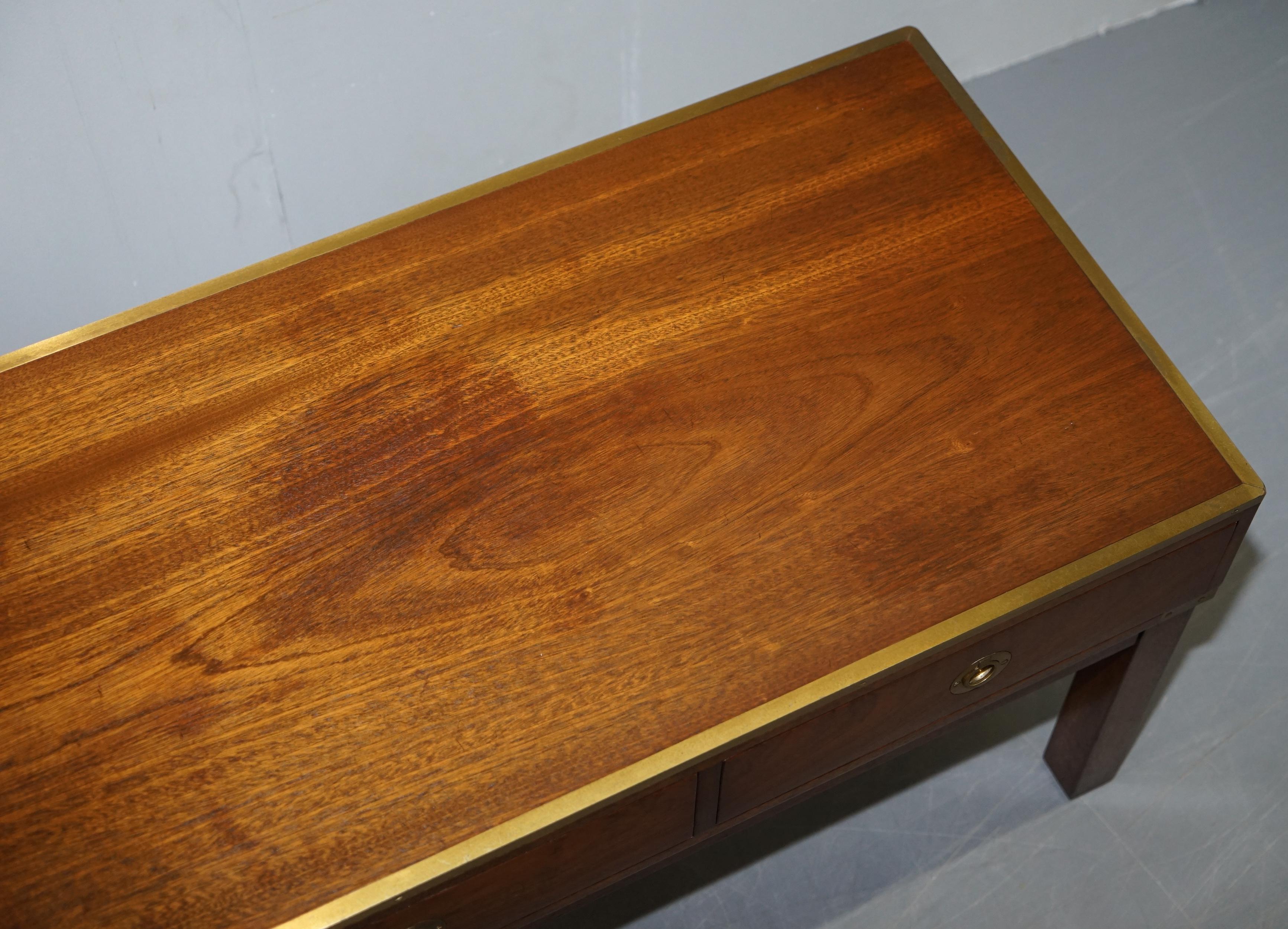 Harrods Kennedy Military Campaign Hardwood Coffee Table Part of Large Suite 3