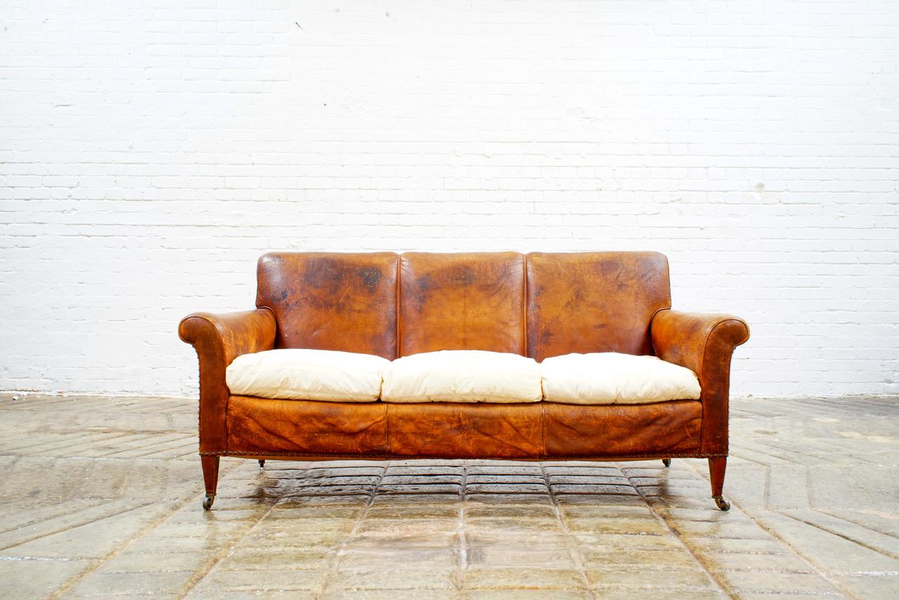 country leather couch