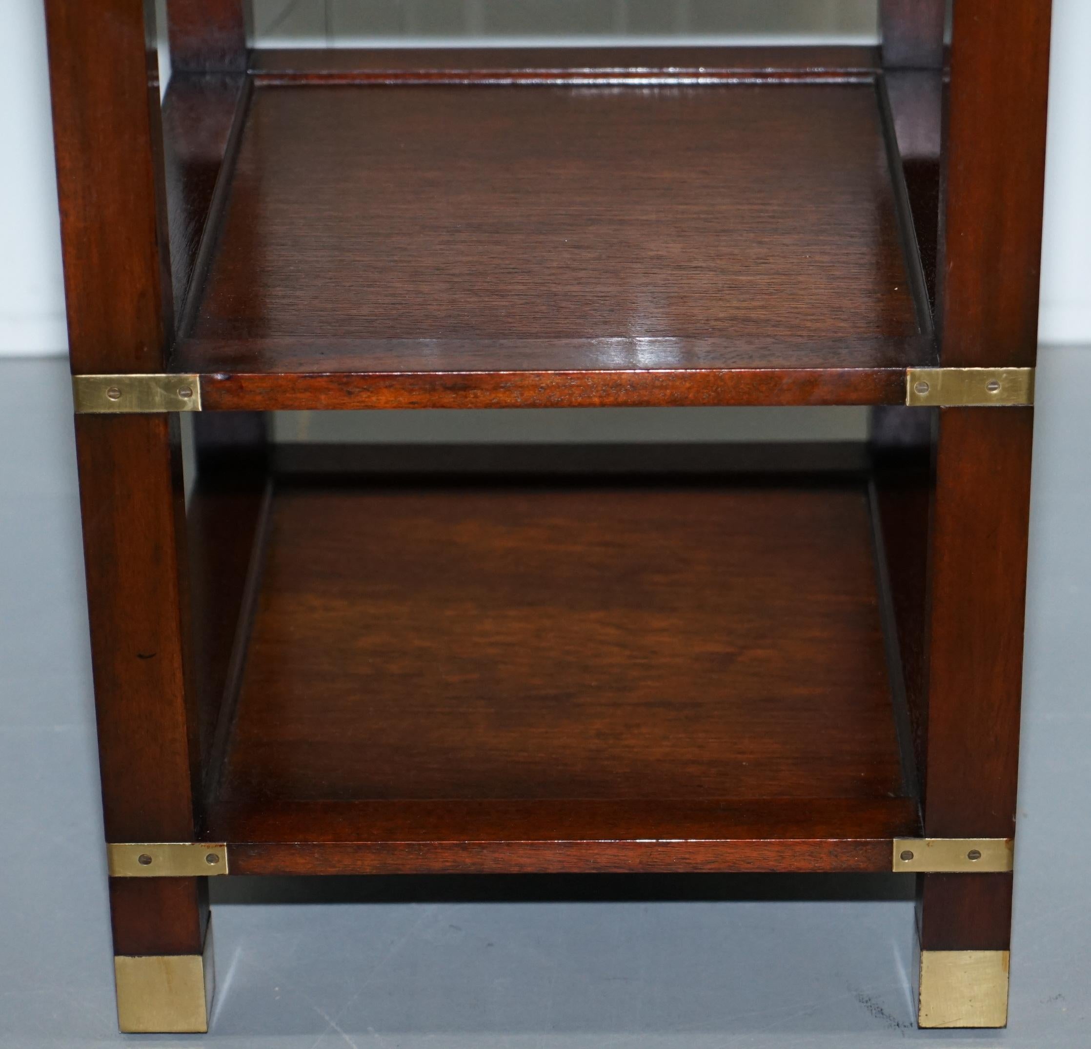 20th Century Harrods London Kennedy Furniture Side End Lamp Table with Leather Butlers Tray