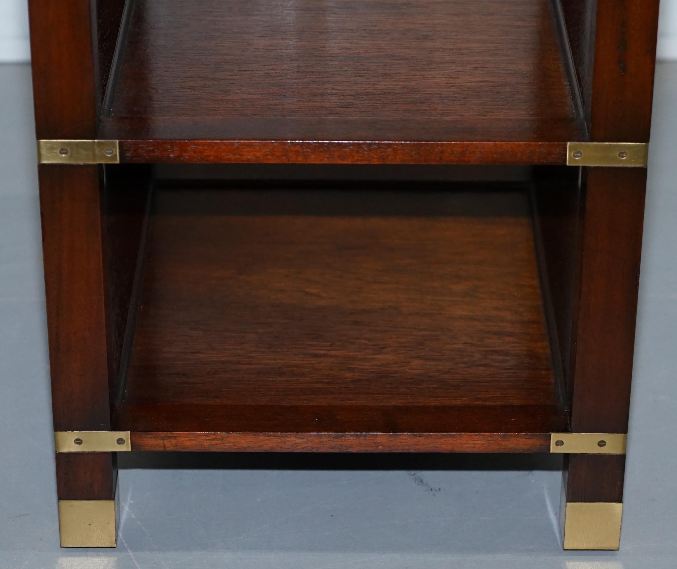 Harrods London Kennedy Furniture Side End Lamp Table with Leather Butlers Tray 2