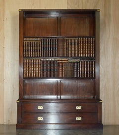 Harrods London Kennedy Hardwood Bookcase Tv Media Cabinet Faux Books