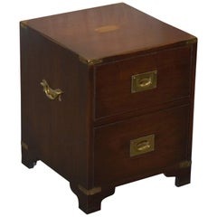 Harrods London Kennedy Military Campaign Bedside Table Size Chest of Drawers