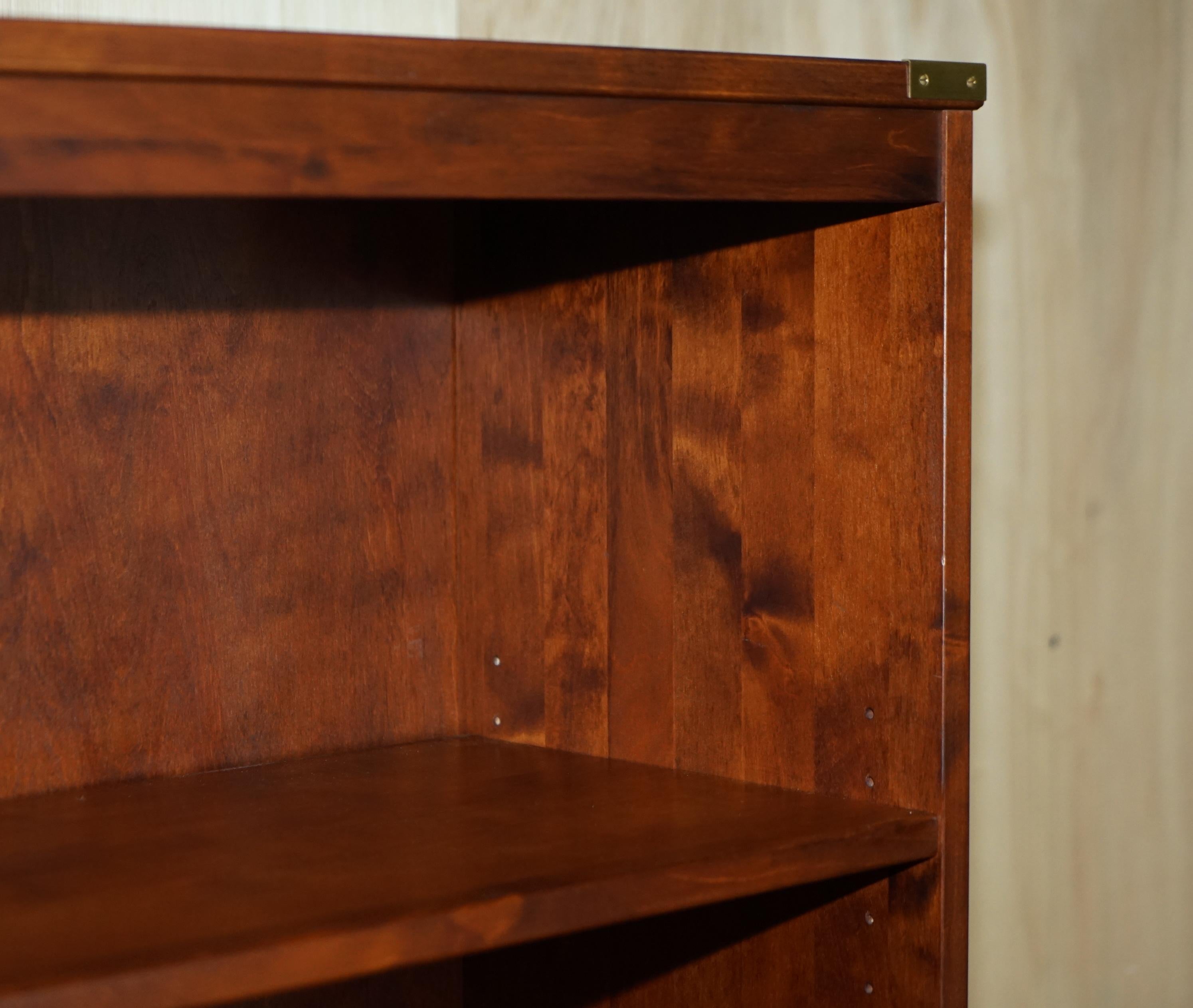 Brass Harrods London Kennedy Military Campaign Bookcase with Drawers to the Base