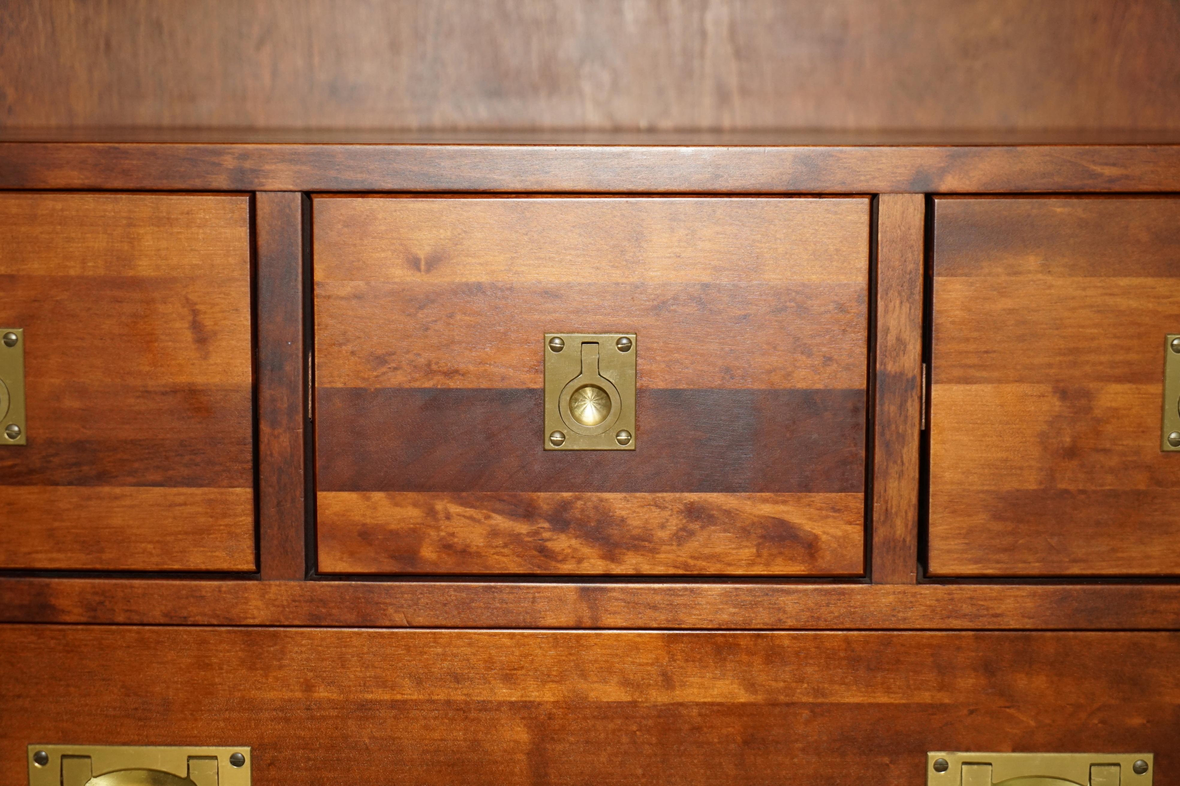 Harrods London Kennedy Military Campaign Bookcase with Drawers to the Base 3