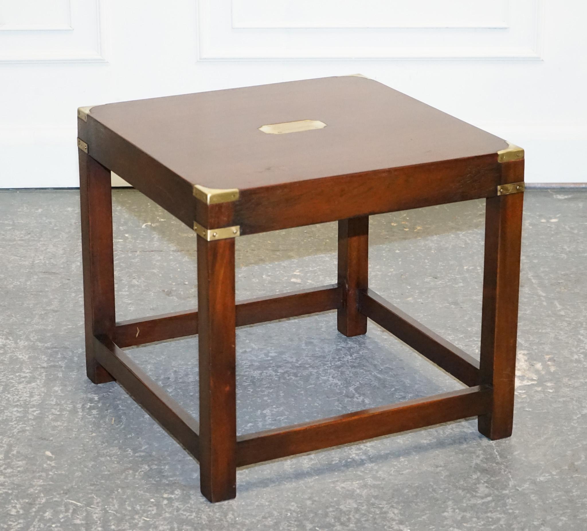 Antiques of London



We are delighted to offer for sale this Lovely Harrods London Kennedy Military Campaign Brass Fittings Side End Table.

A very well made and solid piece of furniture, the top has been refinished and the rest of the table has
