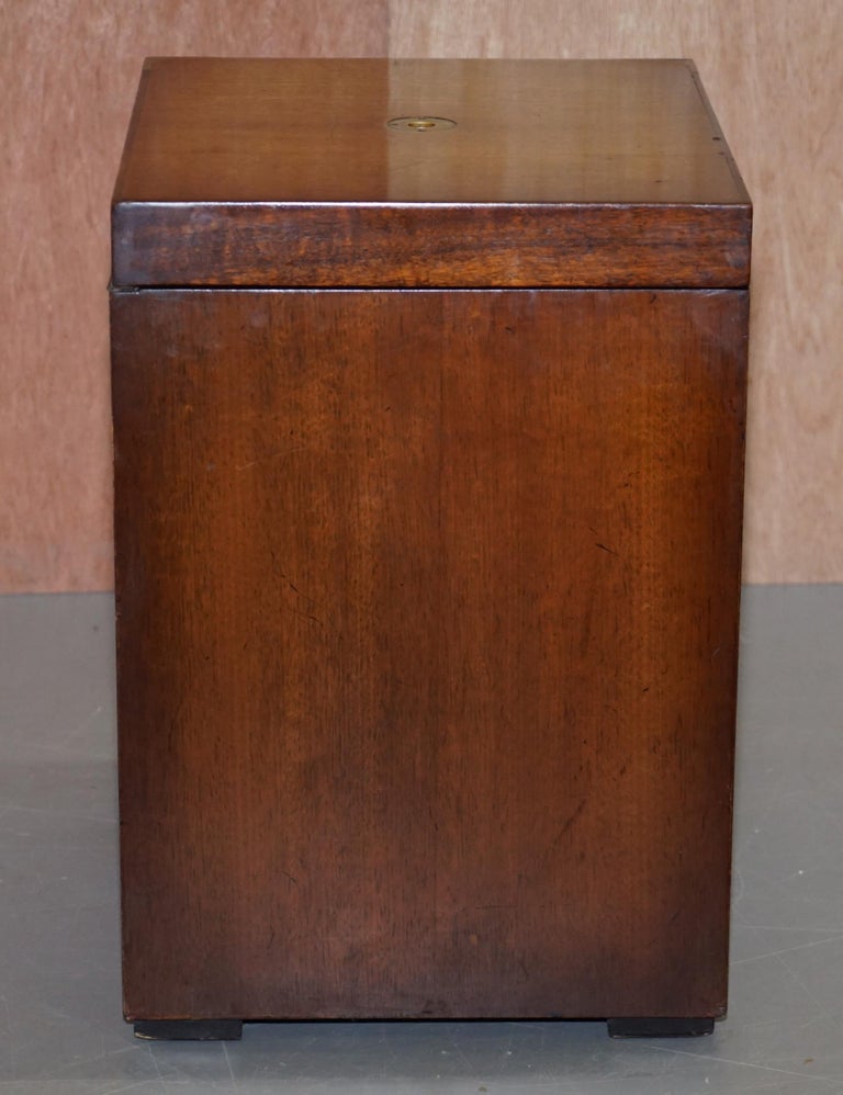 Harrods London Kennedy Military Campaign Mahognay Drinks Side