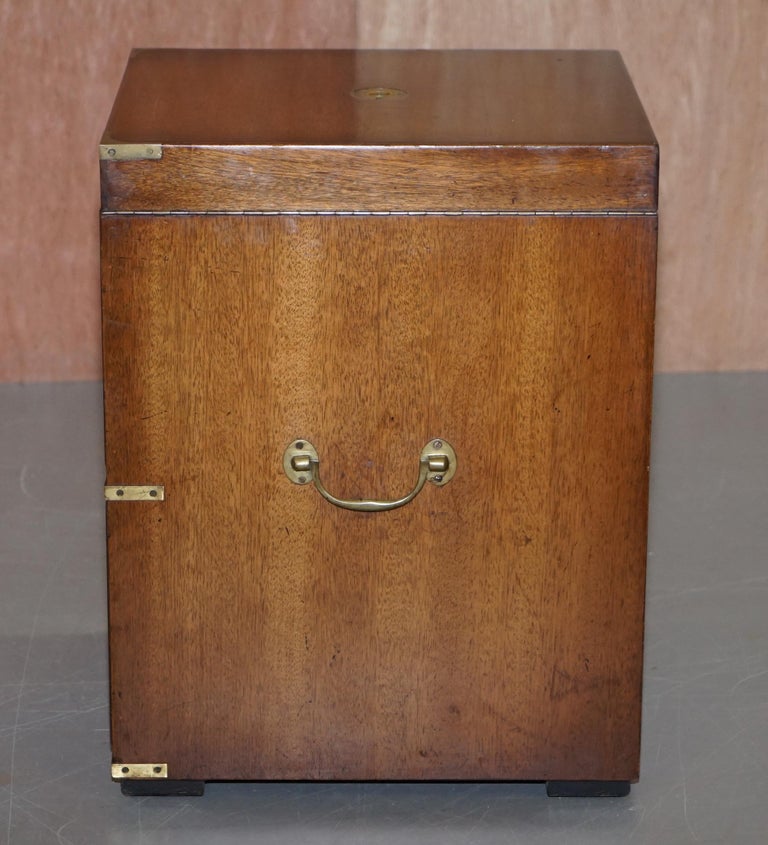 Harrods London Kennedy Military Campaign Mahognay Drinks Side