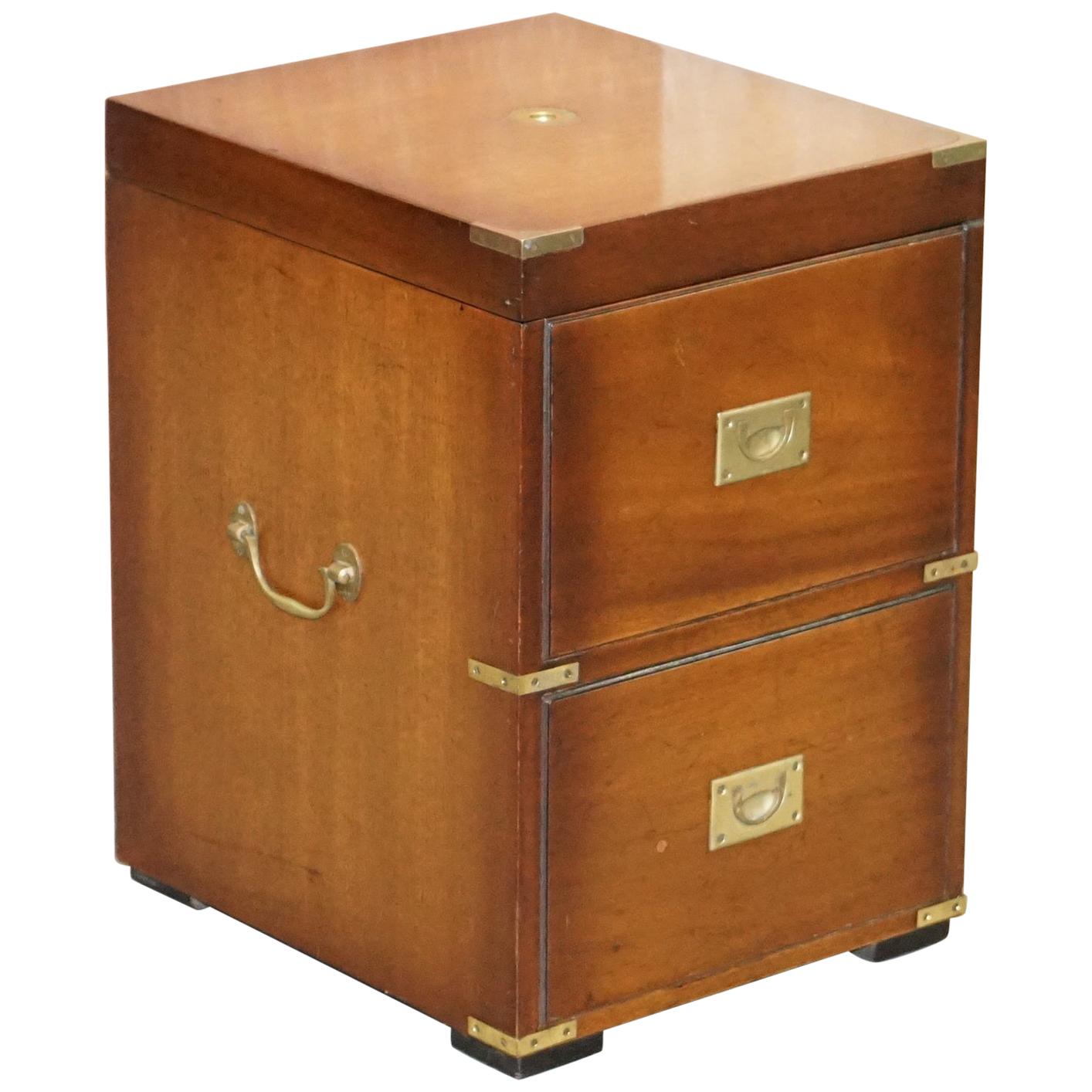 Harrods London Kennedy Military Campaign Mahognay Drinks Side