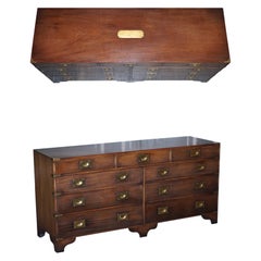 HARRODS LONDON KENNEDY MILITARY CAMPAIGN SiDEBOARD CHEST OF DRAWERS