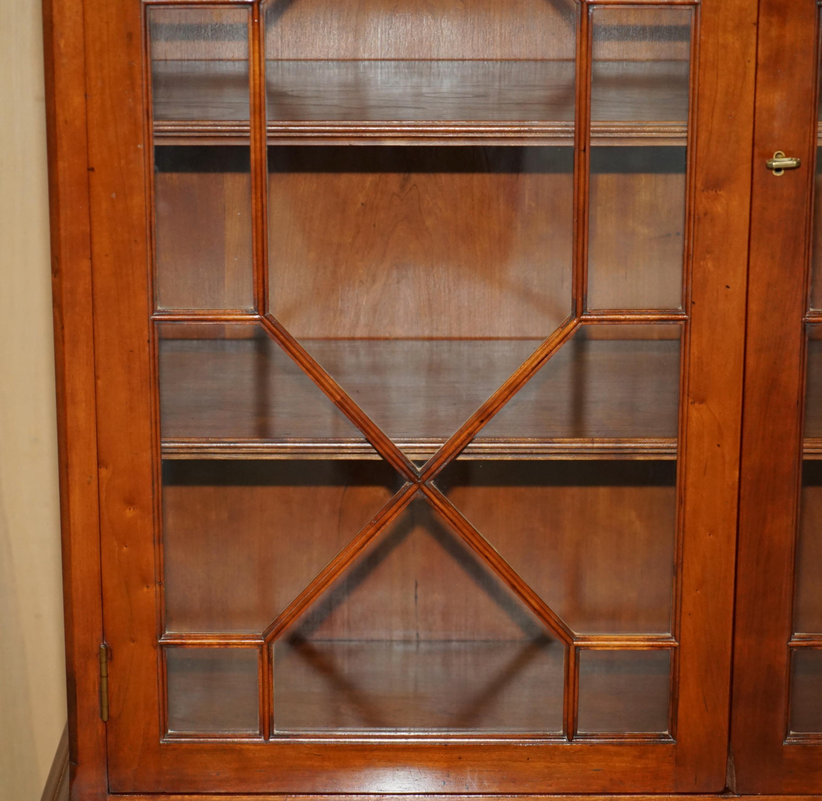 Hardwood HARRODS LONDON REH KENNEDY ASTRAL GLAZED LiBRARY BOOKCASE CUPBOARD STORAGE UNIT For Sale