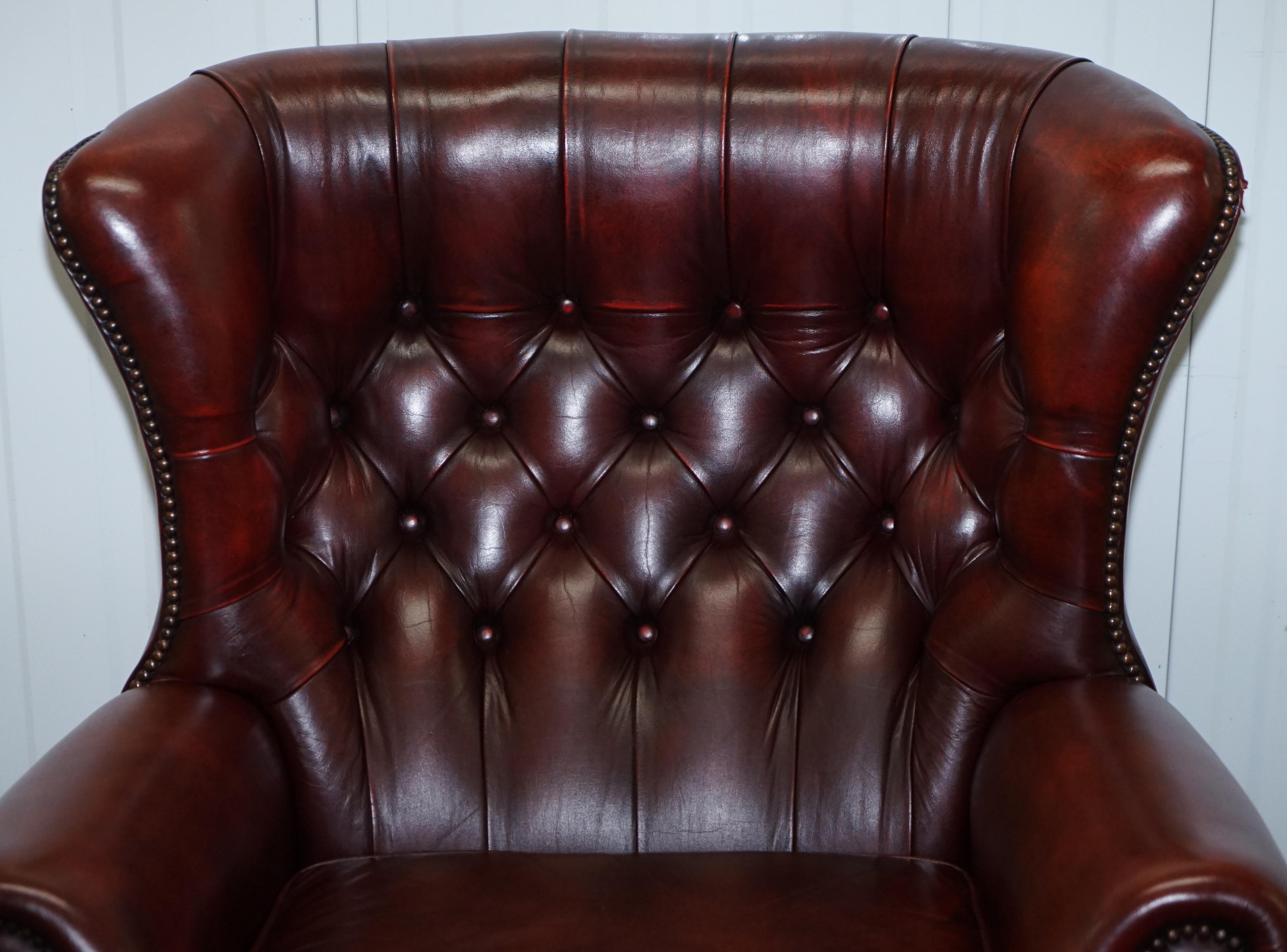 leather library chair and ottoman