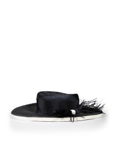 Harrods Vintage Chapeau noir à plumes