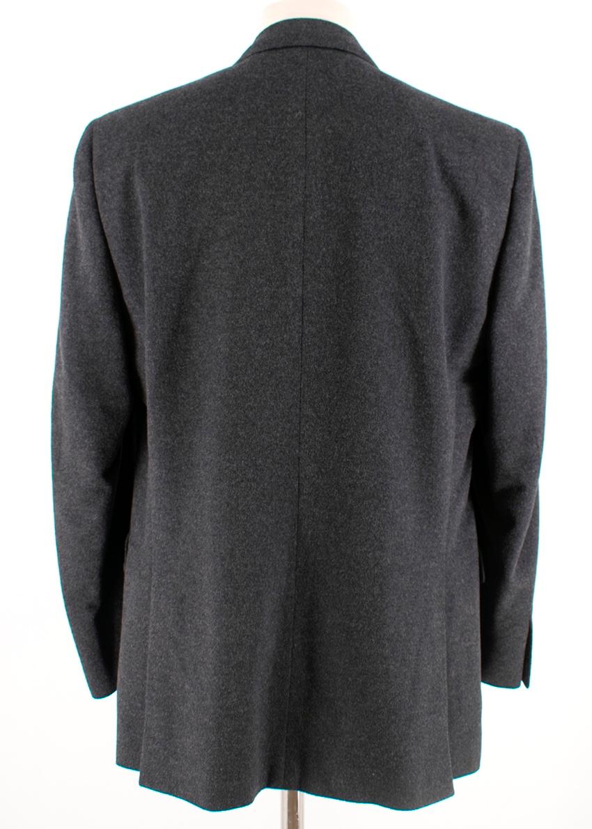 Black Harrods Wool & Cashmere by Loro Piana Charcoal Jacket  R52 XL