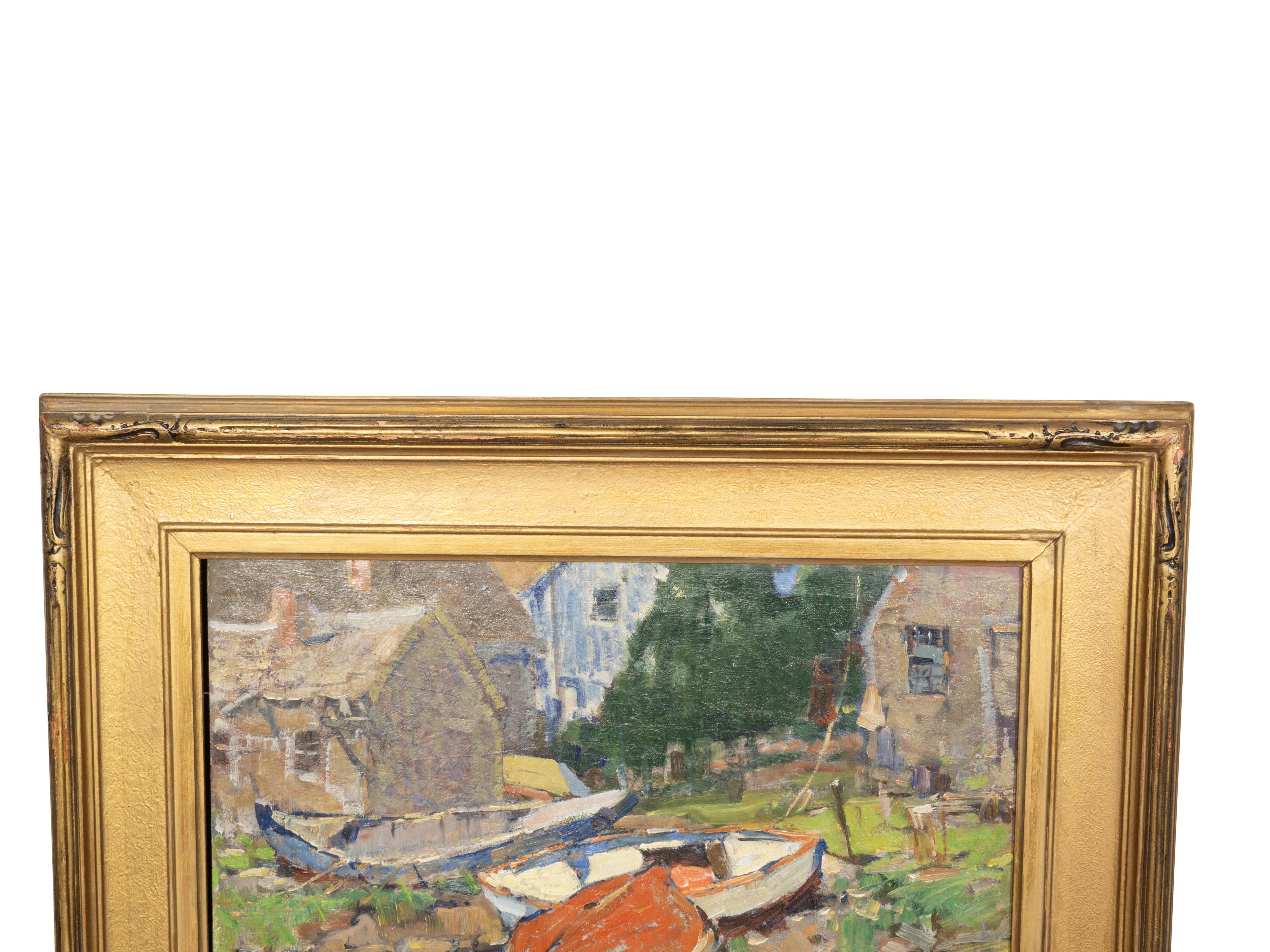 Legno Harry Aiken Vincent Olio su tavola incorniciato in vendita