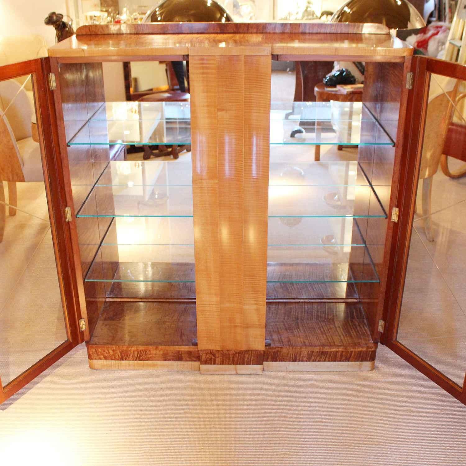 English Harry and Lou Epstein Art Deco Display Cabinet