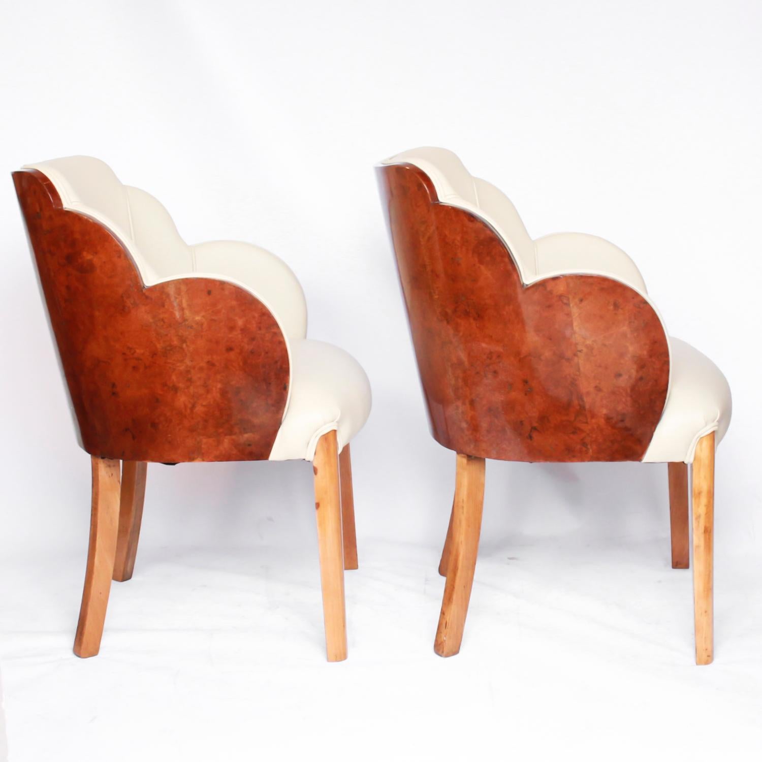 Art Deco Harry and Lou Epstein Pair of Cloud Armchairs