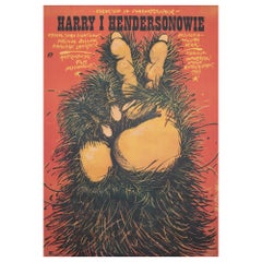 Used Harry and the Hendersons 1988 Polish A1 Film Movie Poster, Jakub Erol