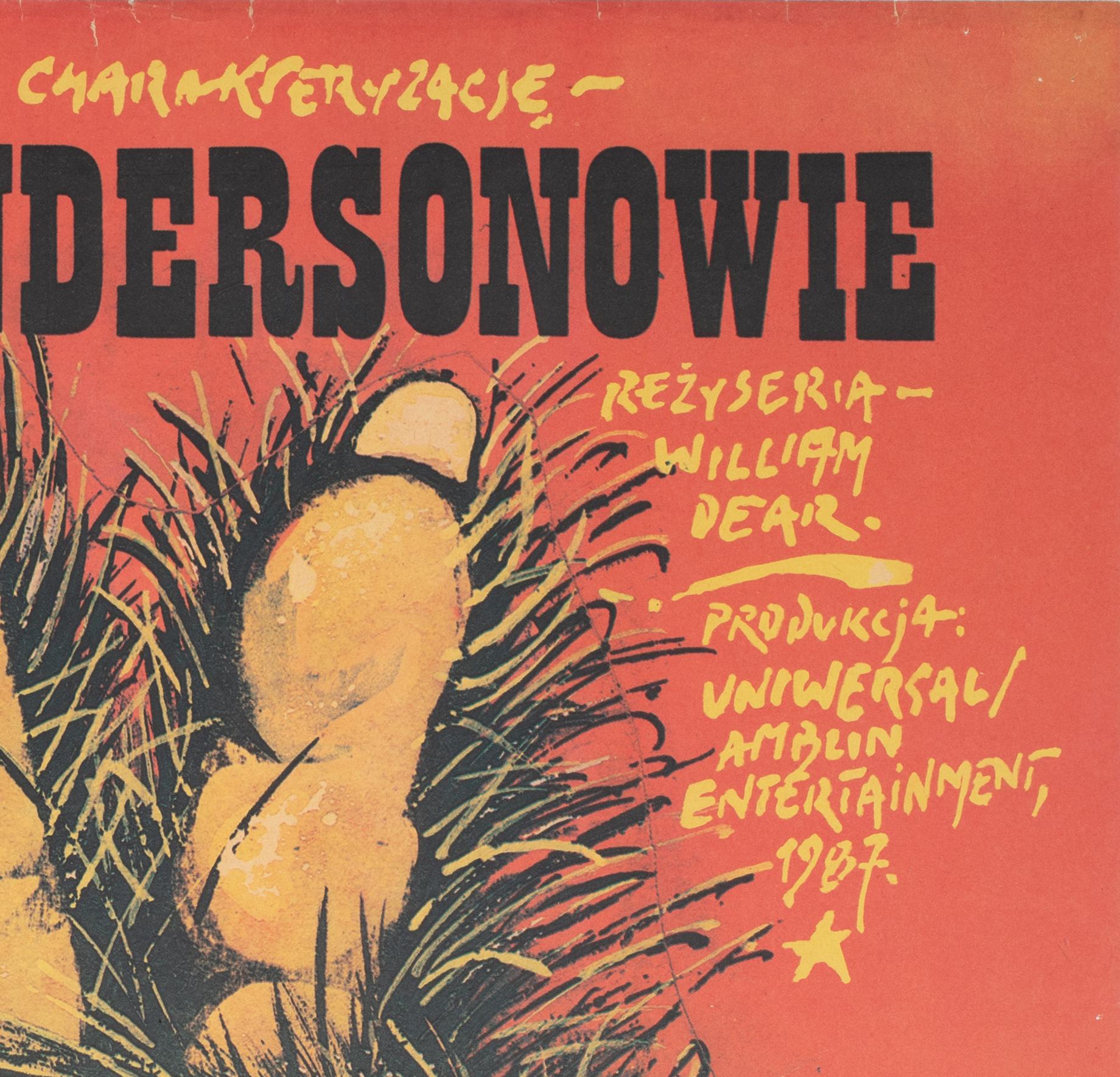 Harry y los Henderson 1988 Cartel de cine polaco B1, Jakub Erol en Bueno estado para la venta en Bath, Somerset