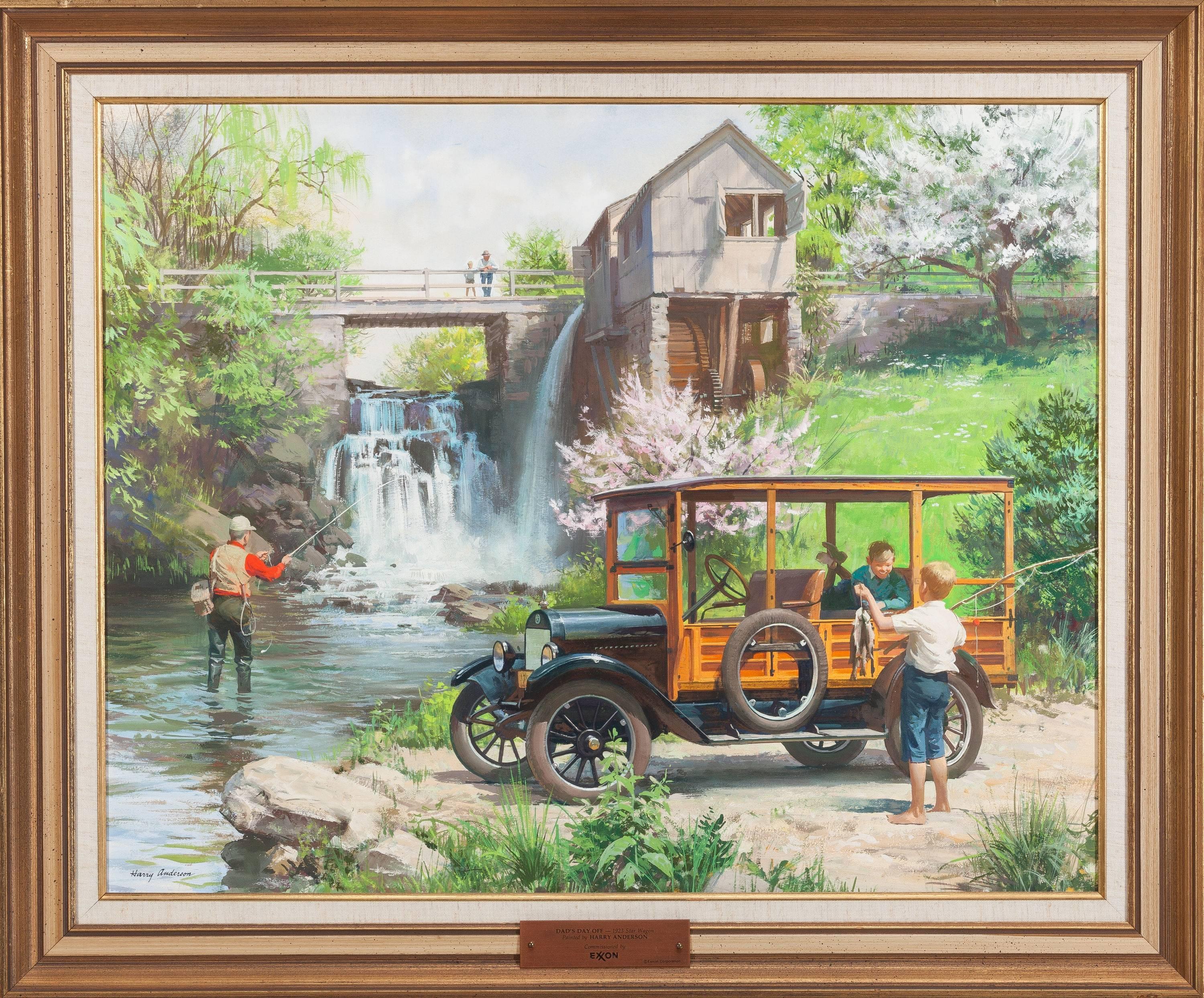 Il giorno libero di papà - Painting di Harry Anderson