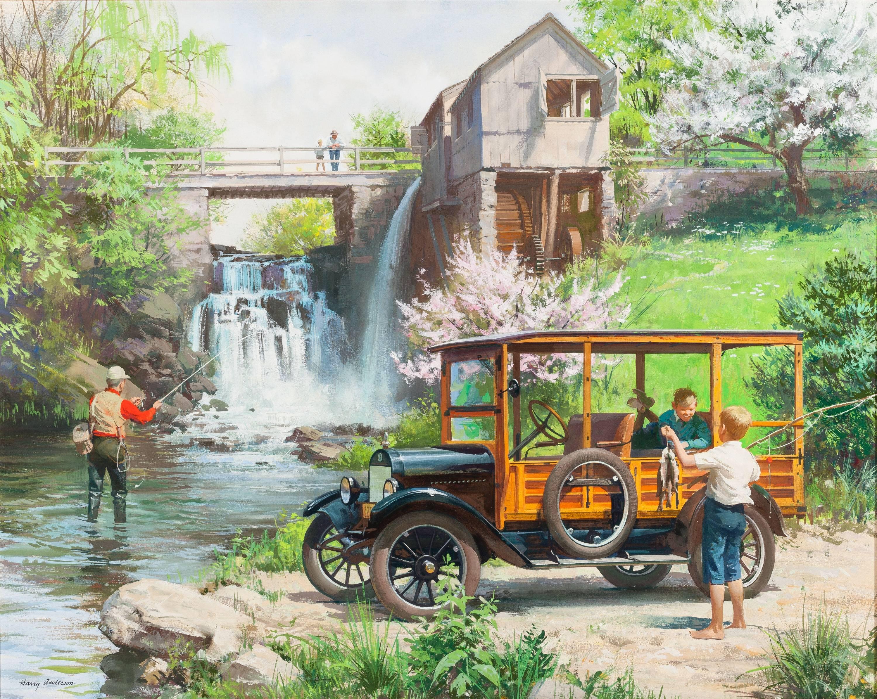 Landscape Painting di Harry Anderson - Il giorno libero di papà