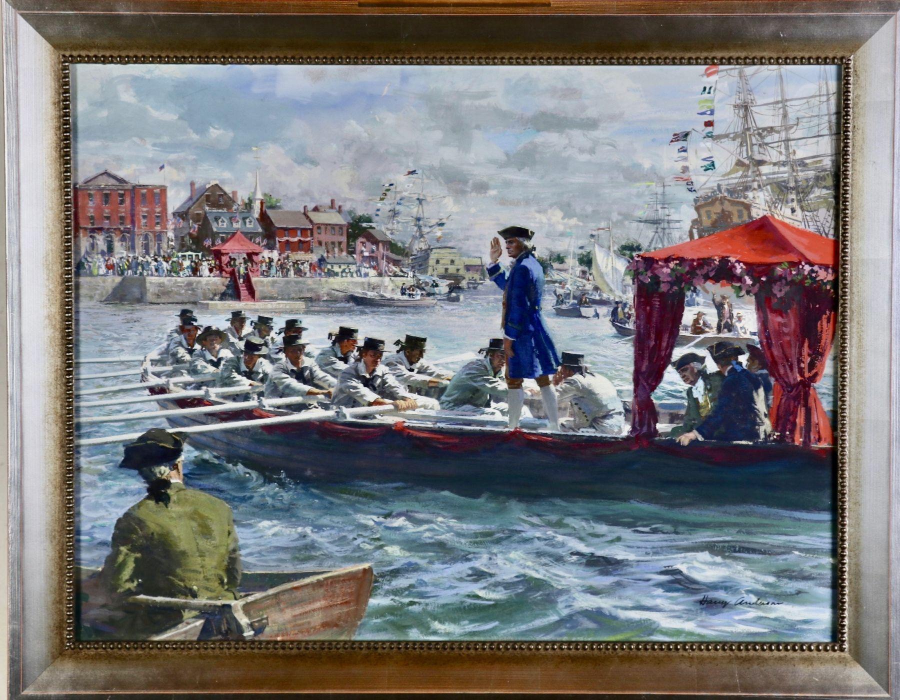 Nueva York da la bienvenida al Presidente electo, Grandes momentos de la historia de Estados Unidos - Painting de Harry Anderson