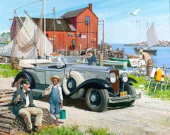 Vintage Pier Scene, Great Moments in Early American Motoring