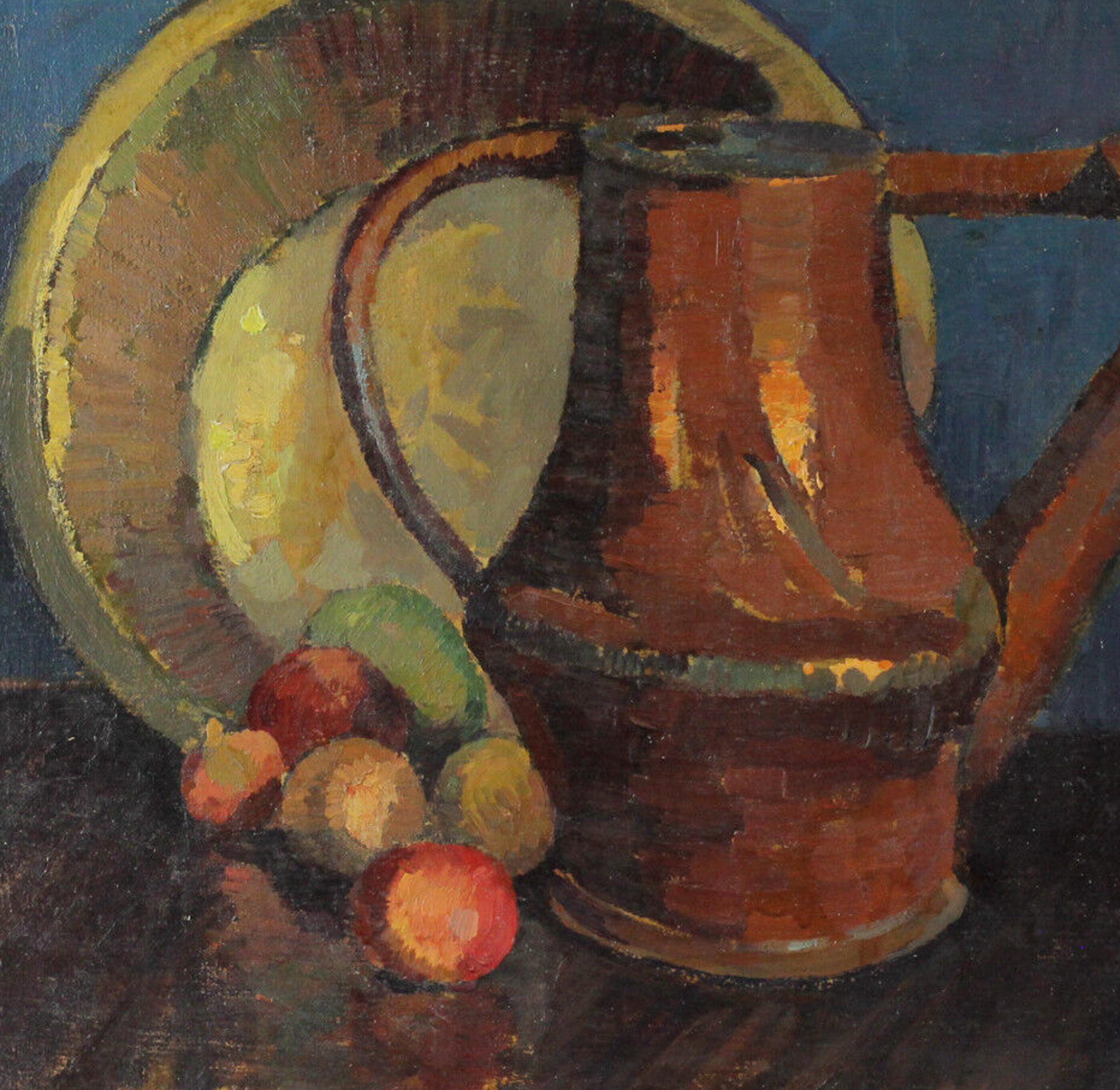 Oiled Harry B Lachman Still Life Oil Painting w Fruit For Sale
