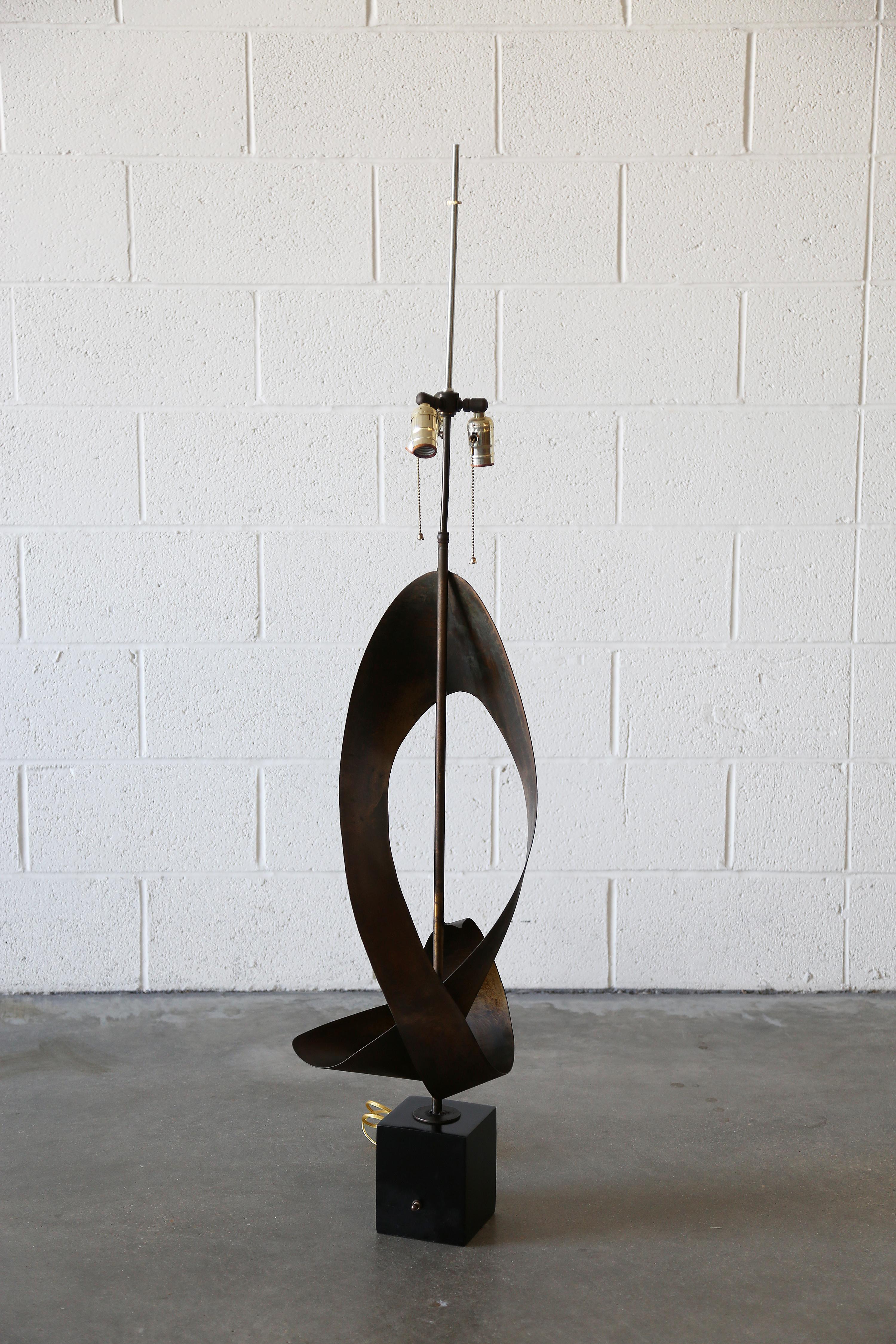 Harry Balmer for Laurel Sculptural Brutalist Patinated Steel 