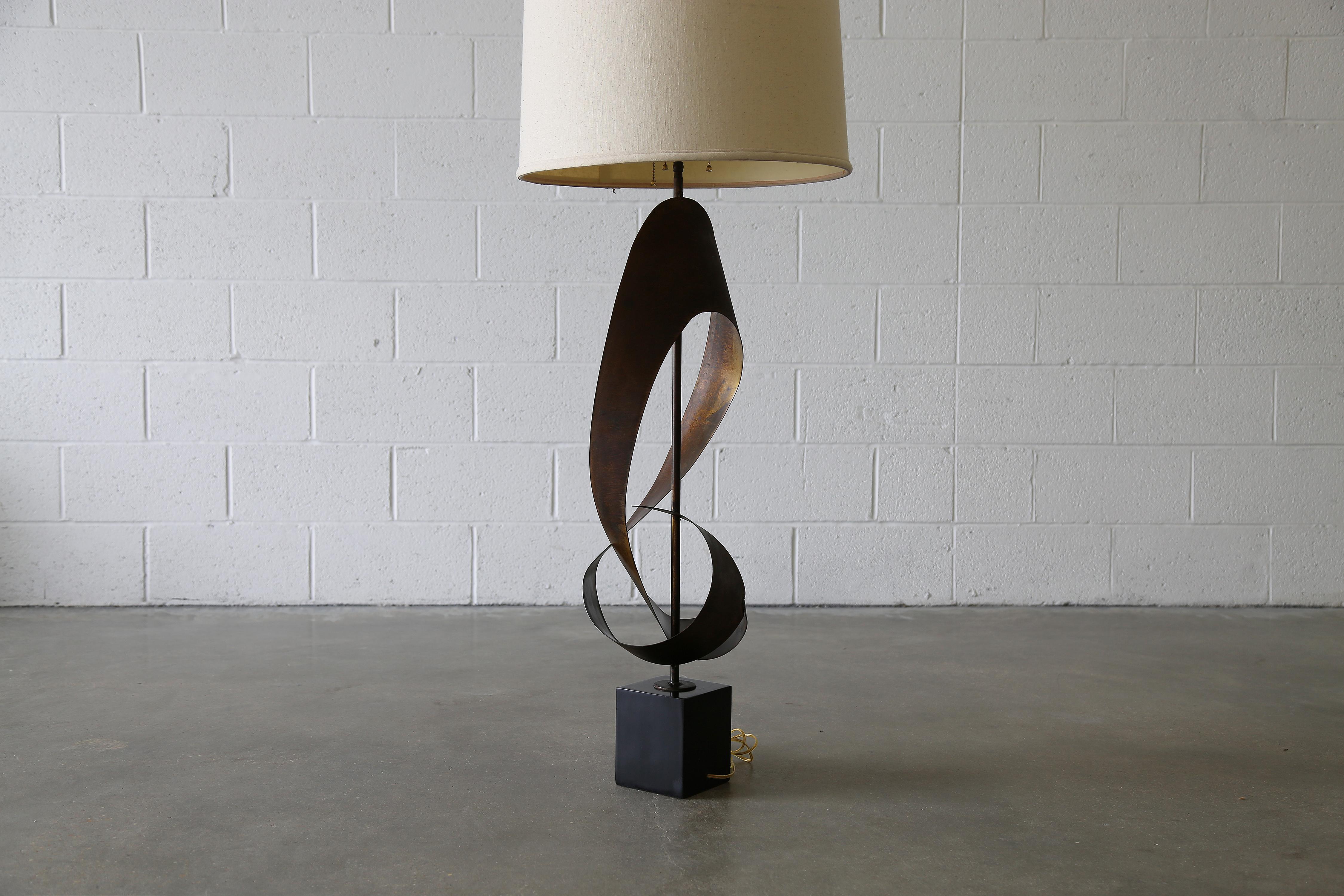 Harry Balmer for Laurel Sculptural Brutalist Patinated Steel 