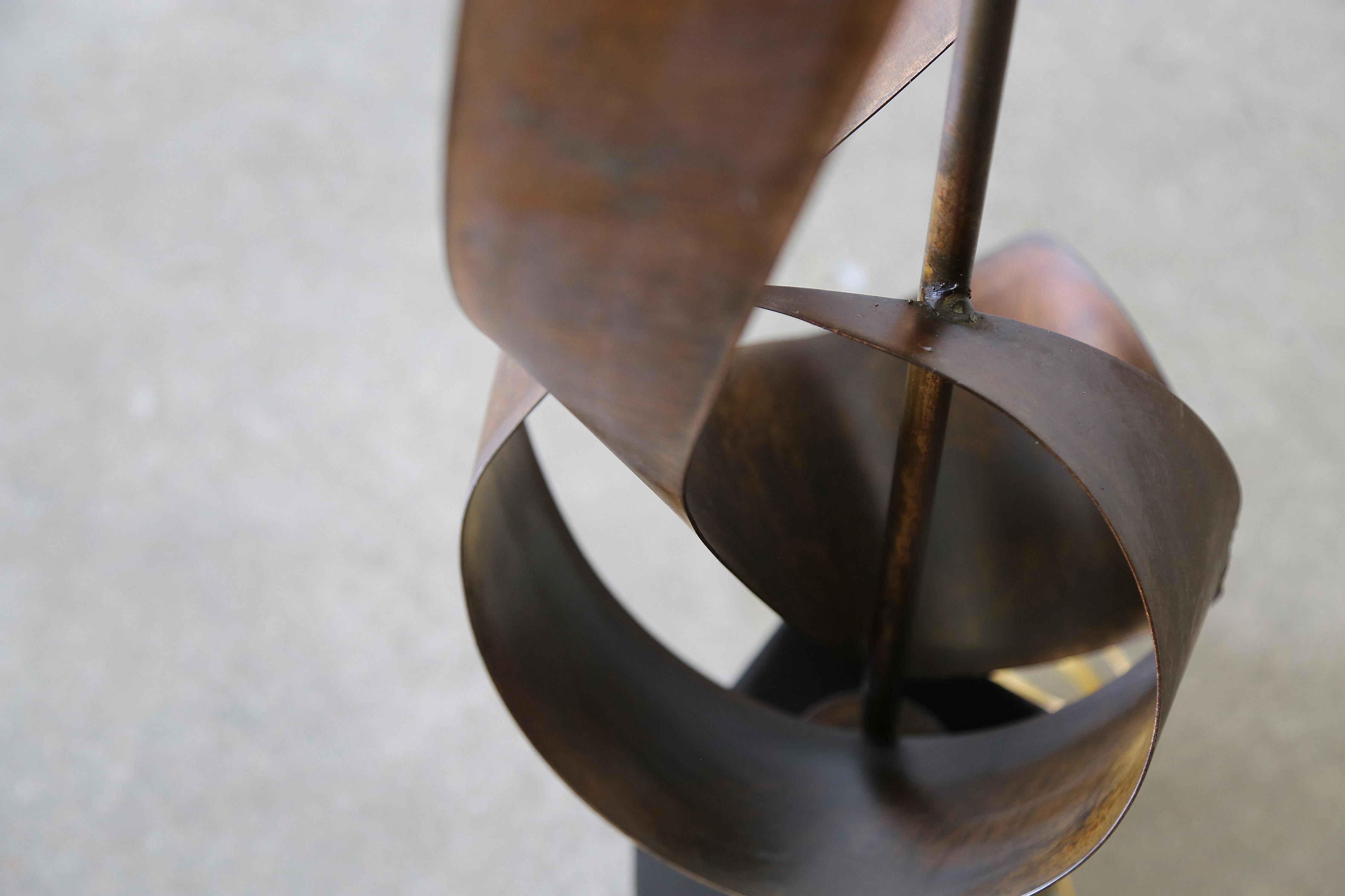 Mid-20th Century Harry Balmer for Laurel Sculptural Brutalist Patinated Steel 