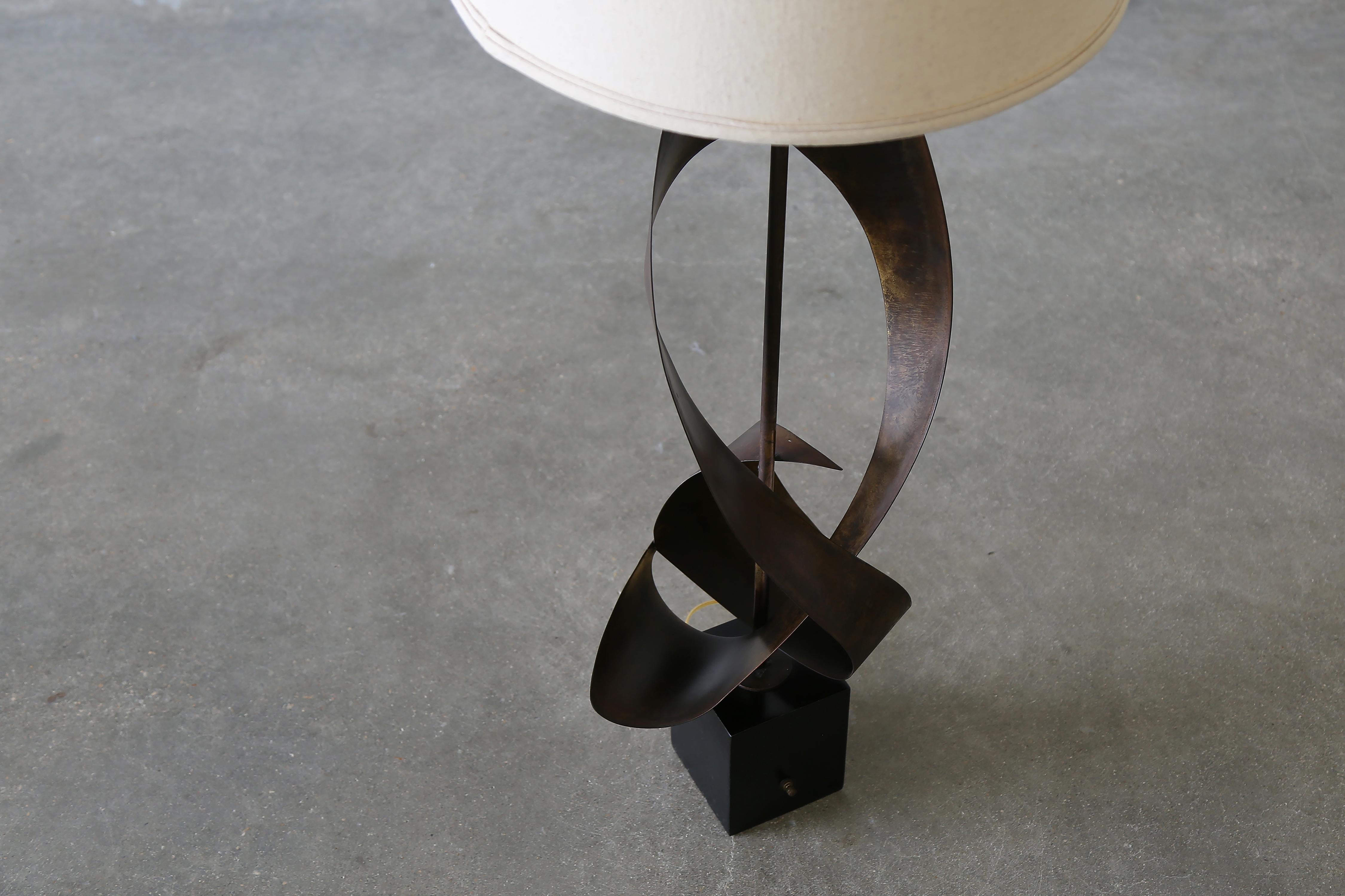 Harry Balmer for Laurel Sculptural Brutalist Patinated Steel 