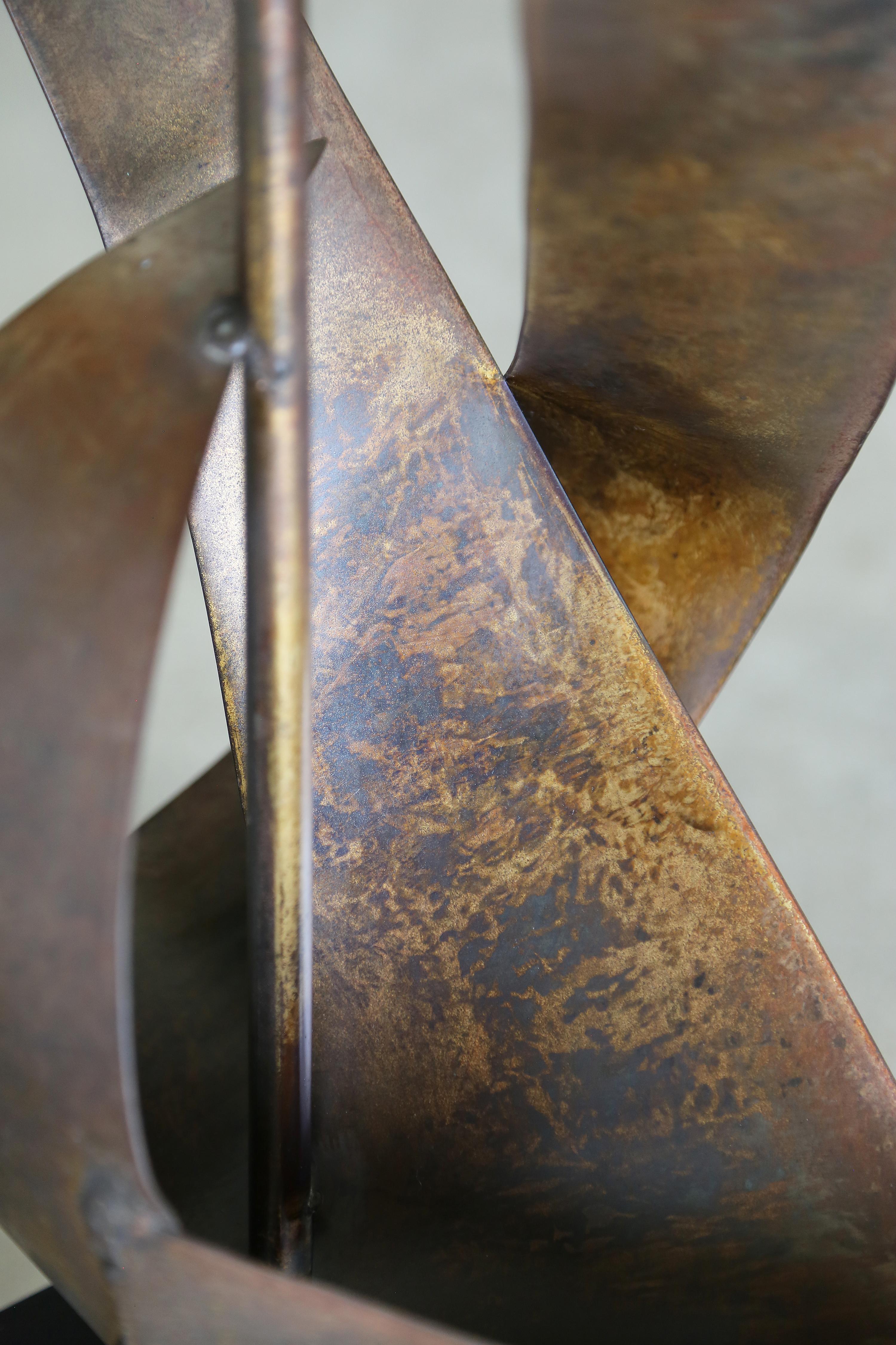 Harry Balmer for Laurel Sculptural Brutalist Patinated Steel 