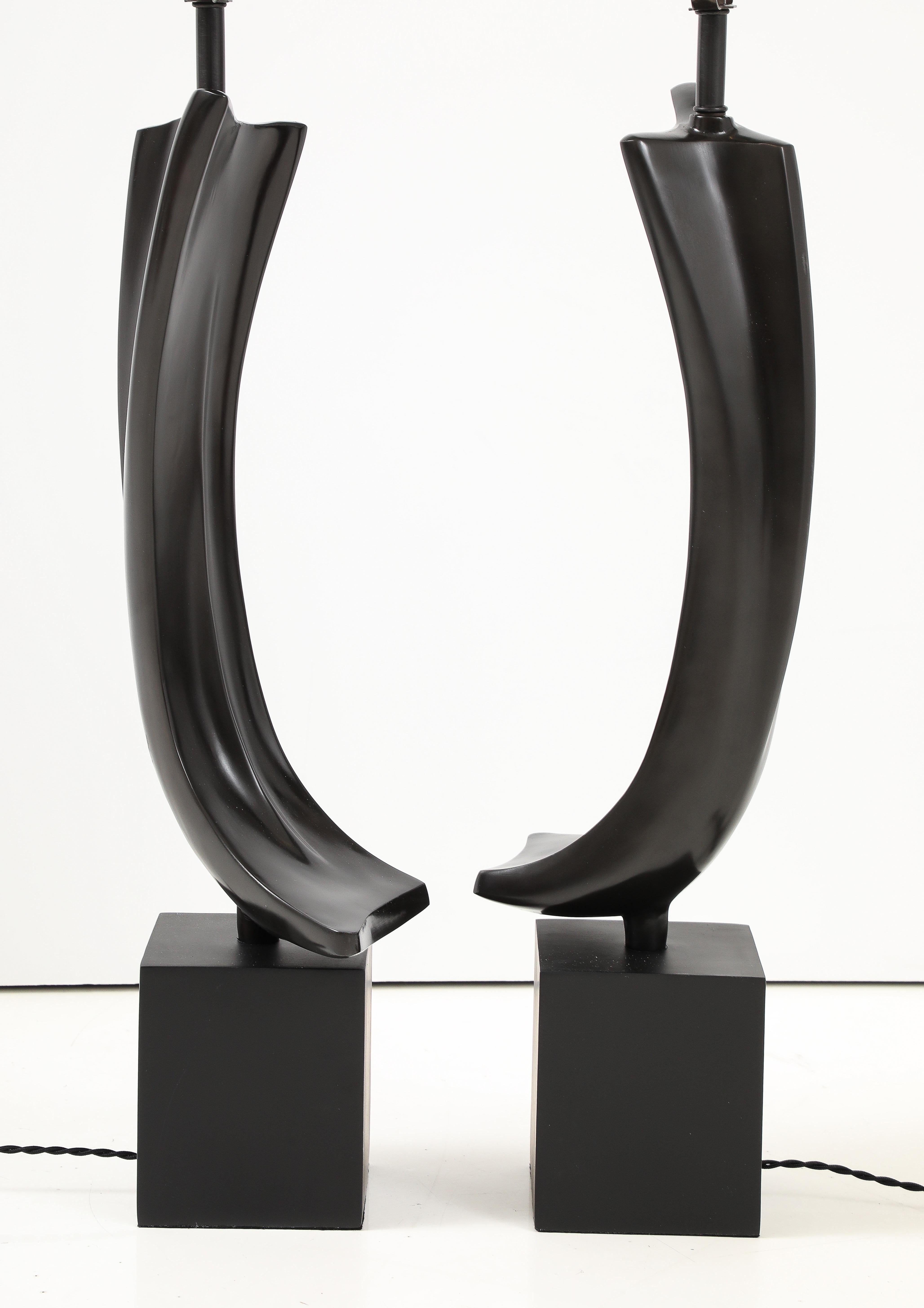 Harry Balmer, Lámparas de Bronce Brutalistas de Mediados de Siglo en venta 1