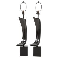 Harry Balmer, Mid Century Brutalist Bronze Lamps