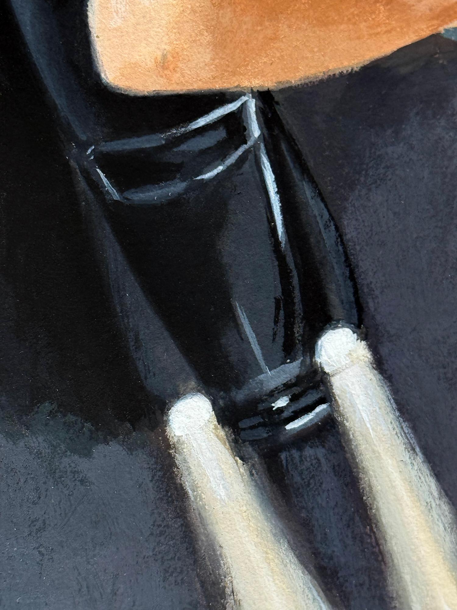 There is plenty of B-movie-like pulp illustration art out there to consider. This work, however, is fundamentally different. The main point about the Harry Barton painting is not that it graced the cover of a campy Noir Pulp paperback, but that its