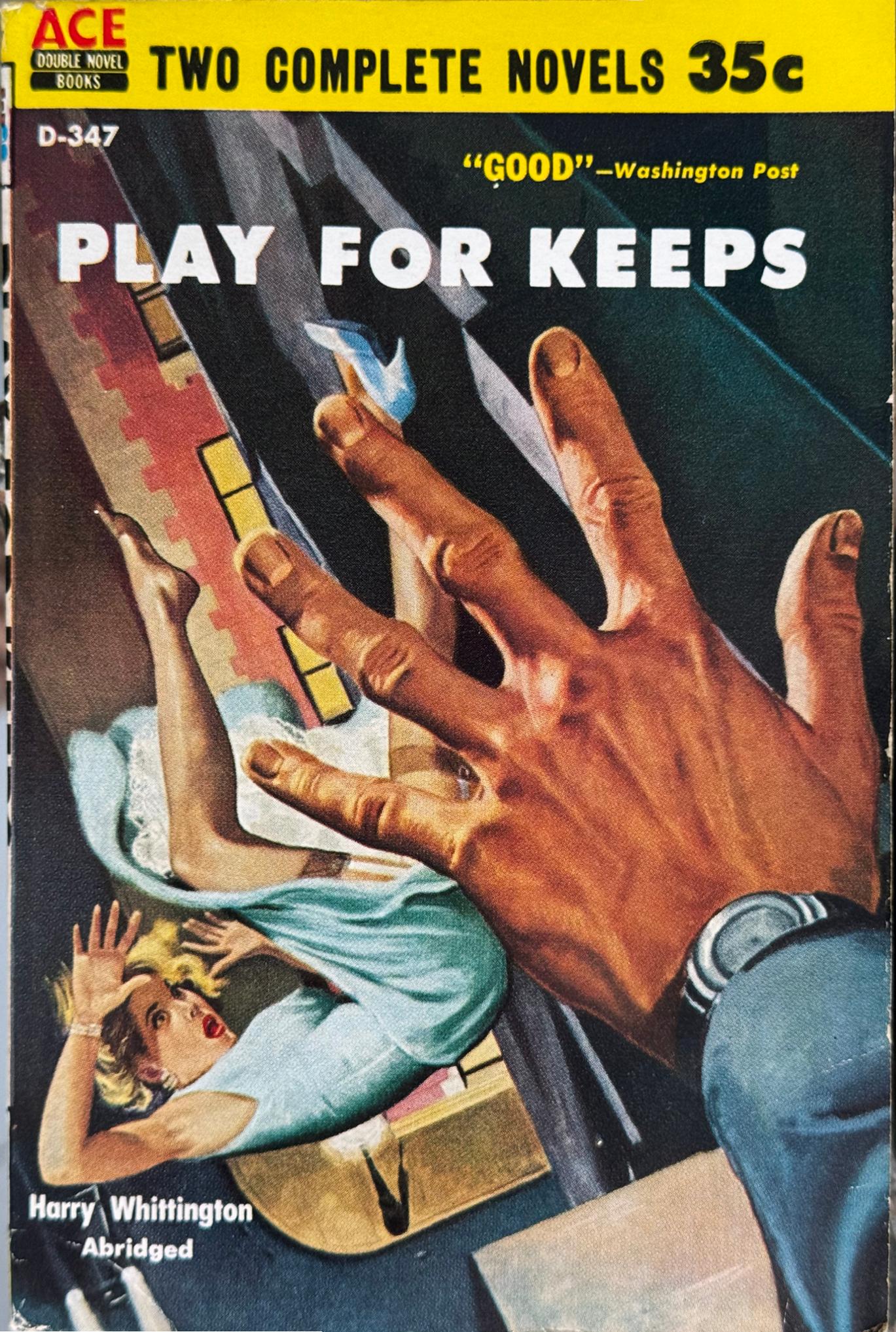 Sexy Blond Falls from Window - Noir Pulp Art For Sale 5