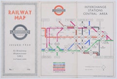 H C Beck September 1936 Nr. 1 Londoner U-Bahn-Taschenkarte Harry Beck