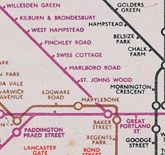 H C Beck September 1936 Nr. 2 Londoner U-Bahn-Taschenkarte Harry Beck