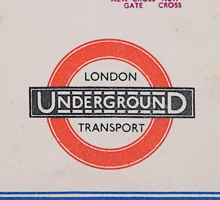 C.C. Beck settembre 1936 n. 2 Mappa tascabile della metropolitana di Londra H. A. B. - Print Grigio di Harry Beck