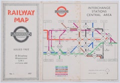 Harry Beck, September 1937 Nr. 1 Londoner U-Bahn-Taschenkarte