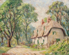 Harry Bennett - Olio su tela incorniciato dei primi anni del XX secolo, “Wayside Cottage”