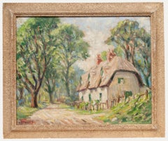 Harry Bennett - Olio su tela incorniciato dei primi anni del XX secolo, “Wayside Cottage”