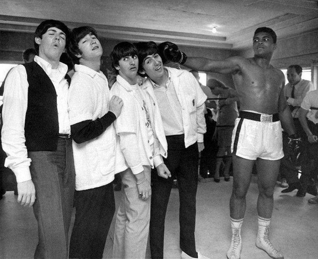 Harry Benson Black and White Photograph - Ali hits George, Miami