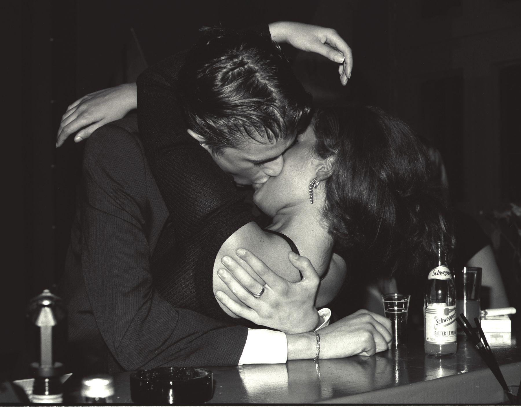 Harry Benson Black and White Photograph - Berlin Kiss