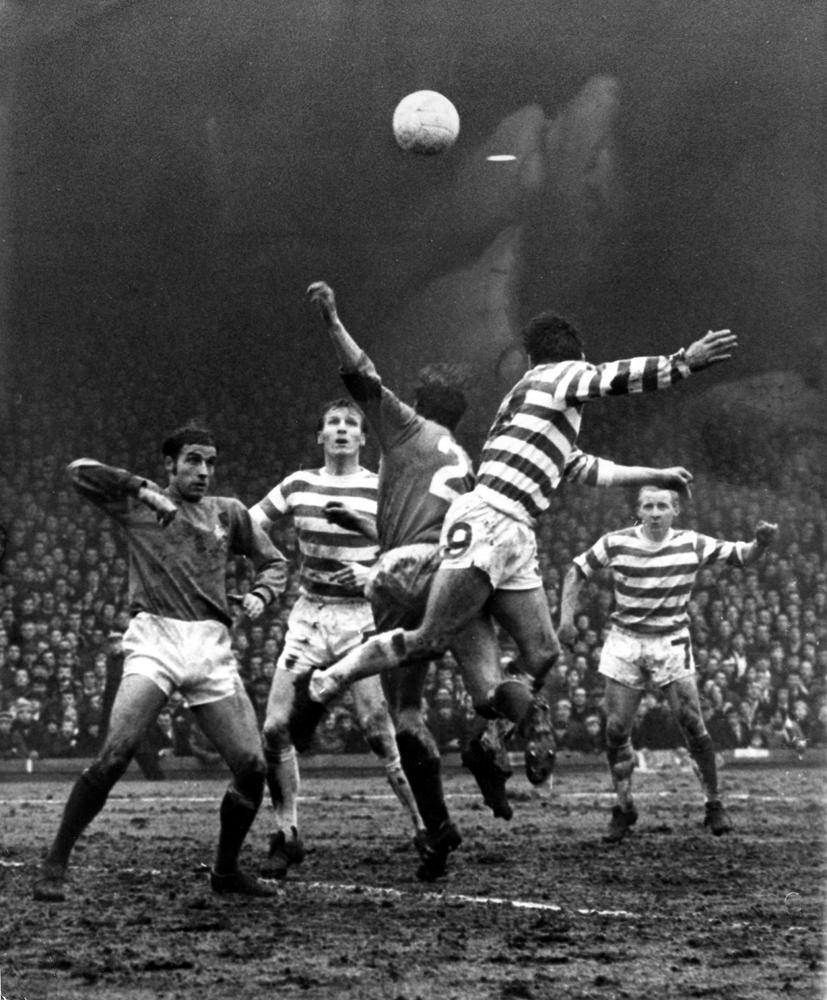 Harry Benson Black and White Photograph - Celtics vs. Rangers, Glasgow, Scotland