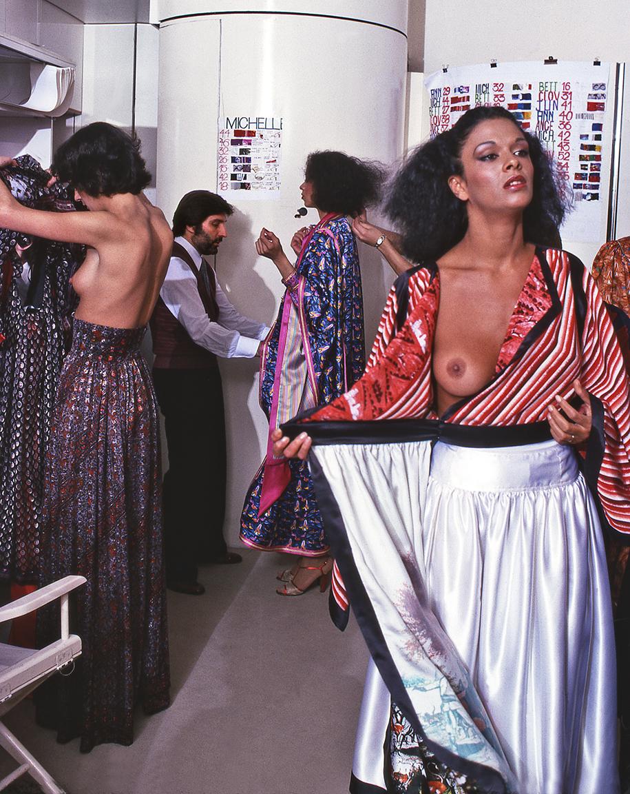 Harry Benson Color Photograph - Emanuel Ungaro with Models, Paris